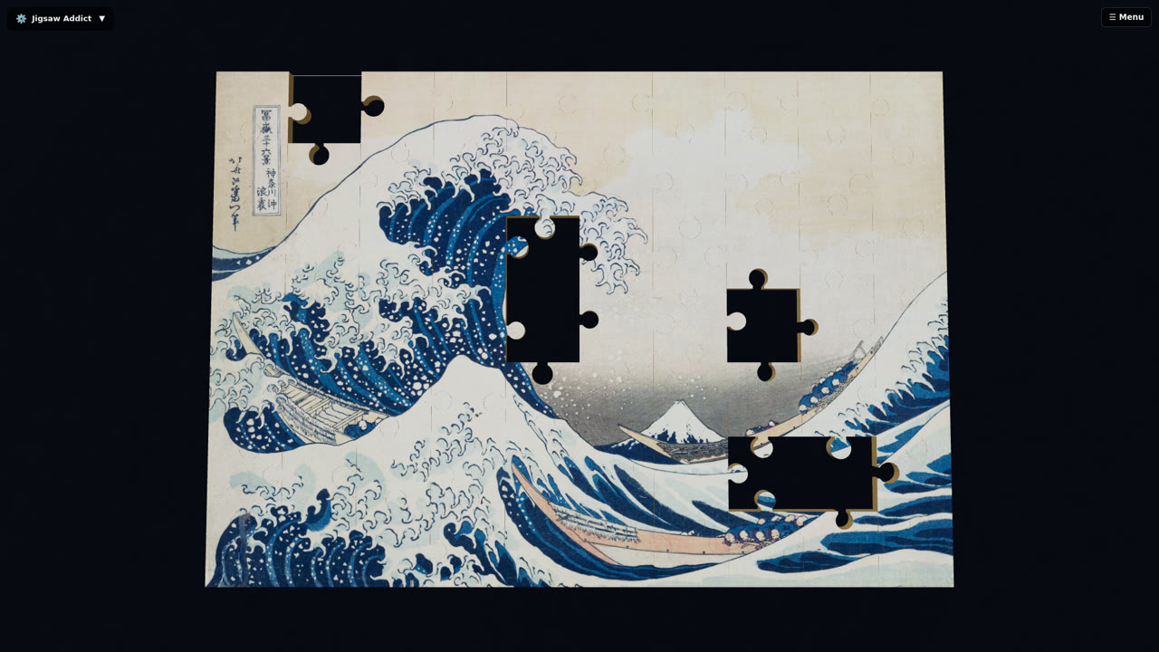 Living painting effect rippling across piece caps